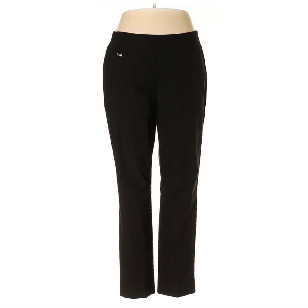 Peck & Peck Black Mid-Rise Dress Pants Size 4